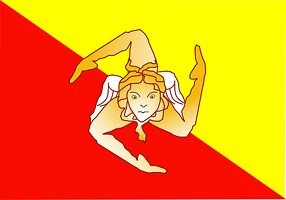 The flag of Sicily